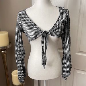 Checkered crop top